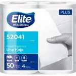 PAPEL HIGIENICO ELITE HOJA SIMPLE 4 X 50 MTS