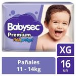 PAÑALES BABYSEC PREMIUN EXTRA GRANDE 16 UNIDADES